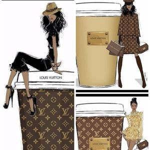 Black women coffee cup design